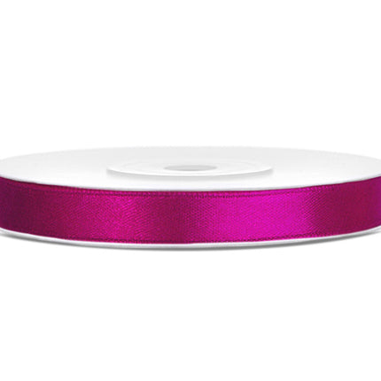 Nastro di raso fucsia scuro 6mm 25m