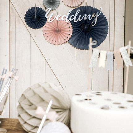 Set di ventagli di carta colorati 14-38cm 3 pezzi