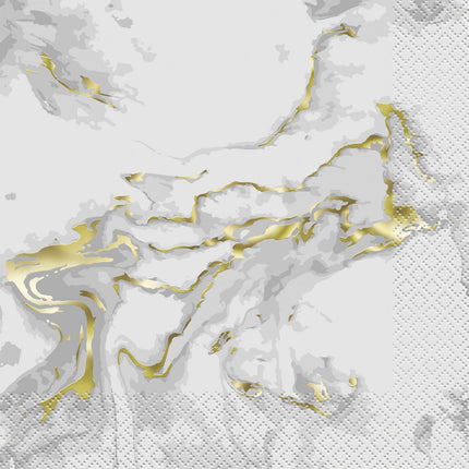 Tovaglioli Marmo Oro 33cm 20pz
