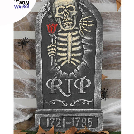 Tulipano di Halloween a forma di pietra tombale 65 cm