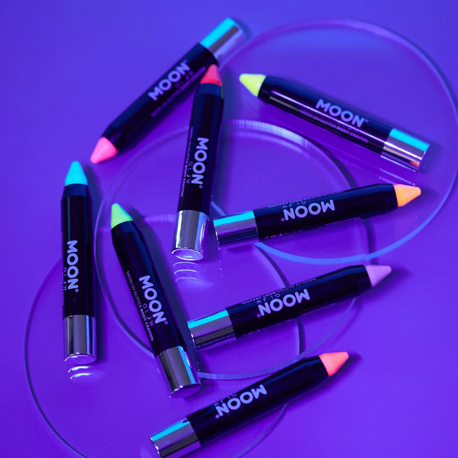 Moon Glow Neon UV Glitter Body Crayons Blu 3.2g