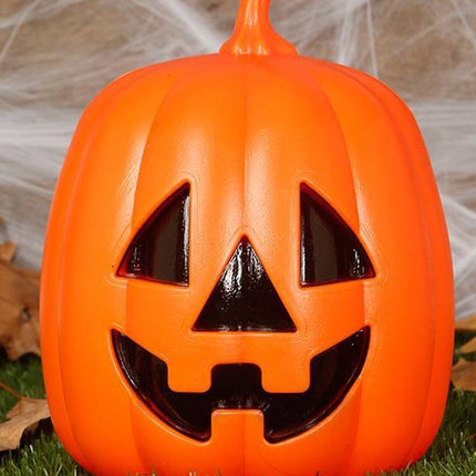 Zucca di Halloween con luce 27 cm