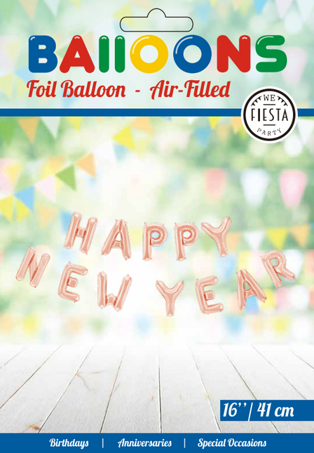 Lettera sling Happy New Year Oro rosa