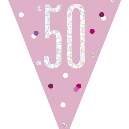 Ghirlande 50 anni rosa 2,74 m