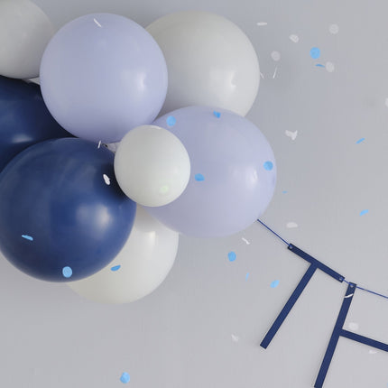 Ghirlanda blu 30 anni con palloncini 1,5 m