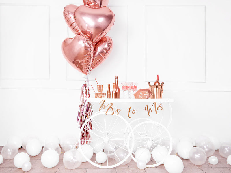 Palloncino ad elio Cuore Oro Rosa Vuoto 45 cm