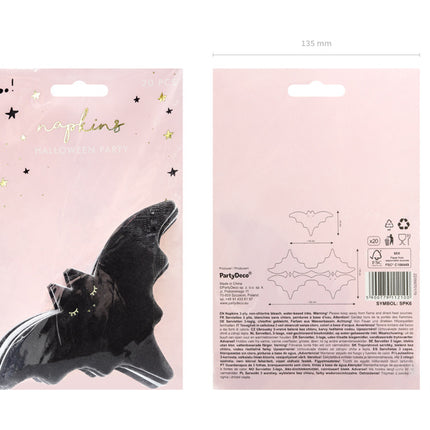 Tovaglioli Halloween Bat 32cm 20pz