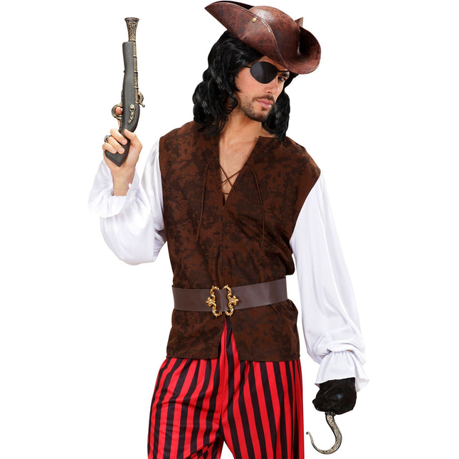 Camicetta Pirata Marrone Uomo