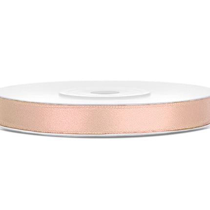 Nastro di raso color pesca 6mm 25m