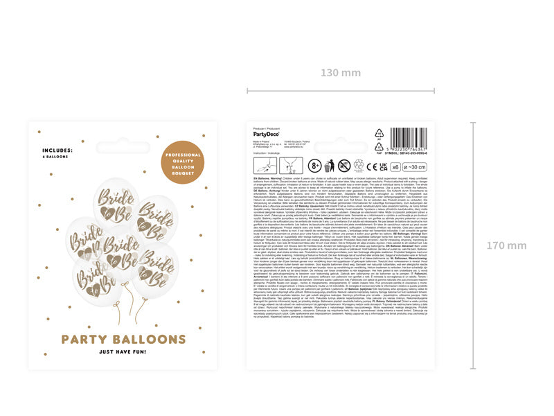 Palloncini sposa 30cm 6pz