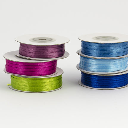 Nastro di raso fucsia 3mm 50m
