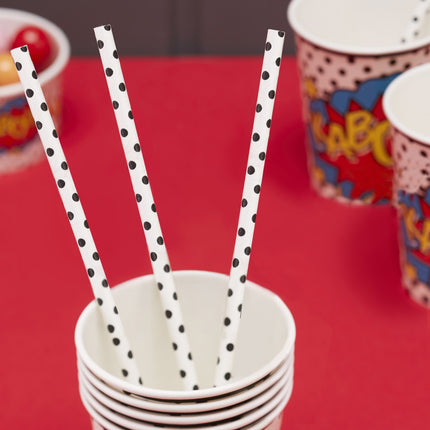 Cannucce a pois 19,5 cm 20 pezzi