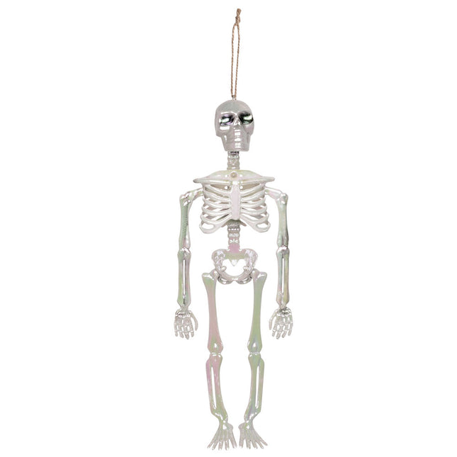 Scheletro di Halloween perla 32 cm