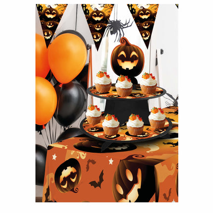 Zucche arancioni per la decorazione della tavola di Halloween 36 cm