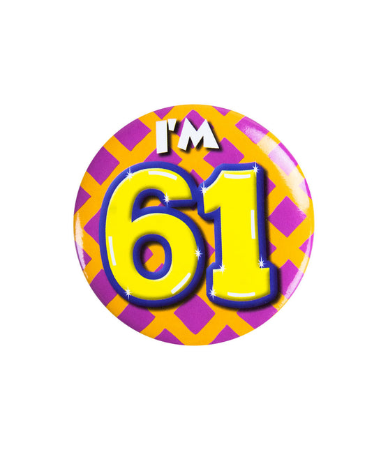 Ho 61 anni Pulsante 61 anni 5,5 cm