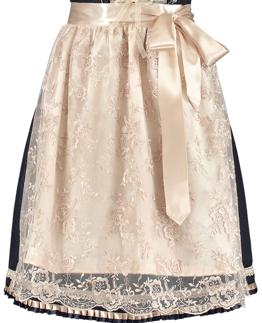Abito Dirndl Bianco Blu Oktoberfest Donna 2 Pezzi