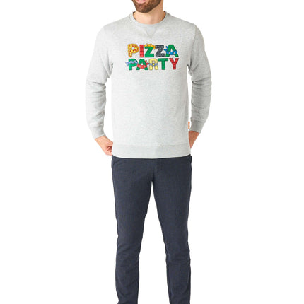 Teenage Mutant Hero Turtle Pizza Party Maglione Uomo <tc>OppoSuits</tc>