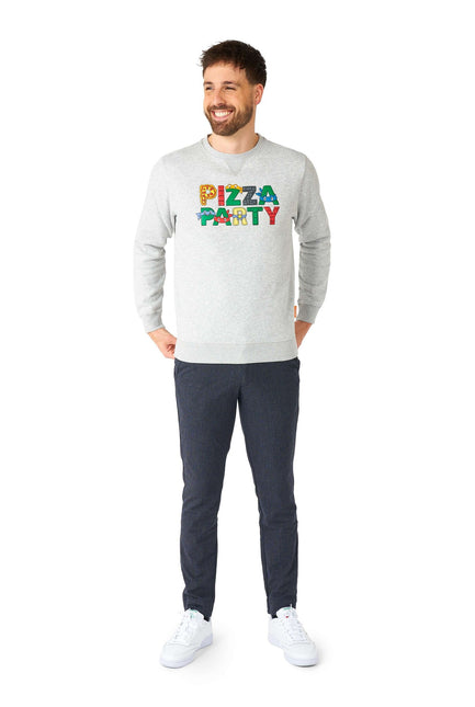 Teenage Mutant Hero Turtle Pizza Party Maglione Uomo <tc>OppoSuits</tc>