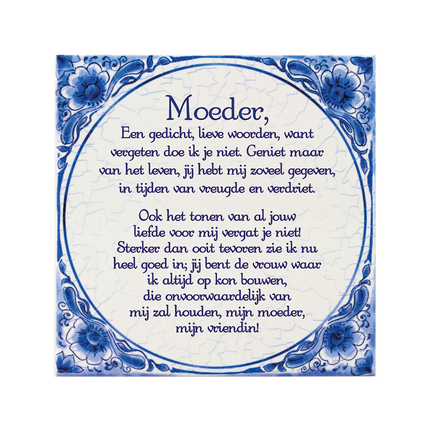 Mattonella blu Delft Madre 14,5 cm