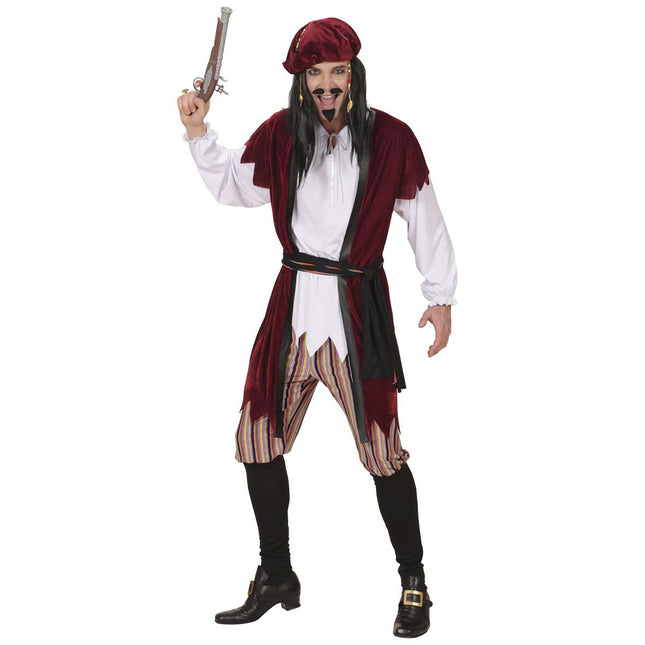 Abito da pirata rosso uomo