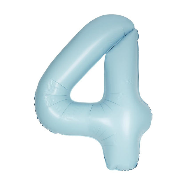 Palloncino figura blu 4 anni opaco 86 cm