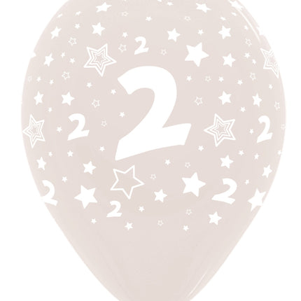 Palloncini Numero 2 Crystal Clear 30cm 25pz