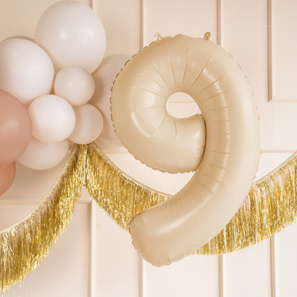 Palloncino figura 9 anni Beige Vuoto 72cm