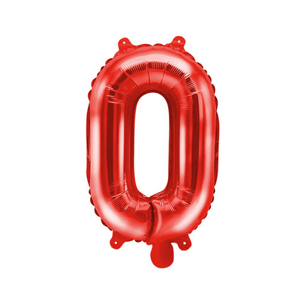 Palloncino in foil Lettera O Rosso Vuoto 35 cm