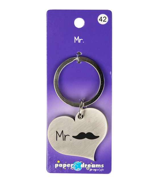 Portachiavi Mr Mustache 10 cm
