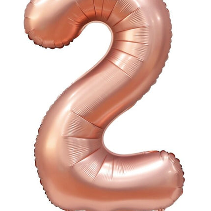 Palloncino con figura in oro rosa 2 anni lucido 86 cm
