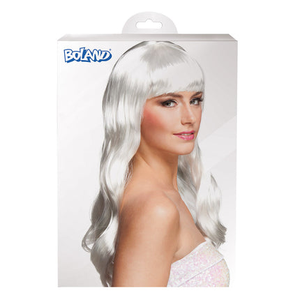 Parrucca capelli lunghi bianca