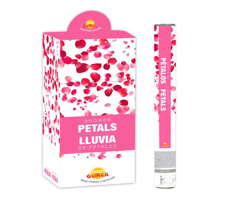 Coriandoli Cannone Petali di Rosa Rosa 50cm