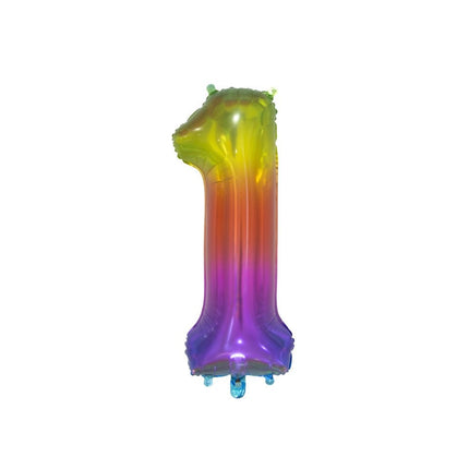 Pallone in foil Figura 1 Arcobaleno Trasparente 66cm