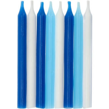 Candele blu 6cm 16 pezzi