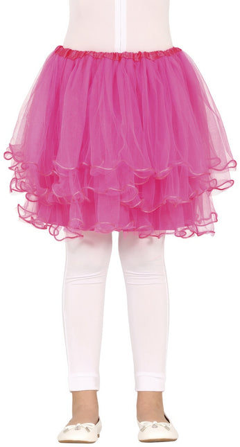 Tutù bambina fucsia con volant 30 cm