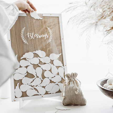 Libro degli ospiti in legno Blessings 39,5 cm