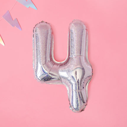 Palloncino in foil Figura 4 Olografica 35 cm