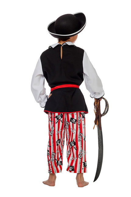Tuta da pirata nero bianco ragazzo