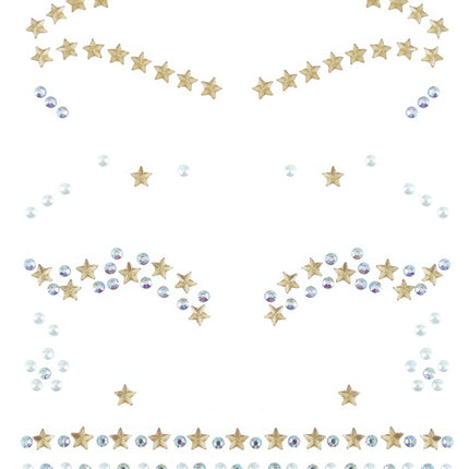 Adesivi per il viso Stelle d'argento