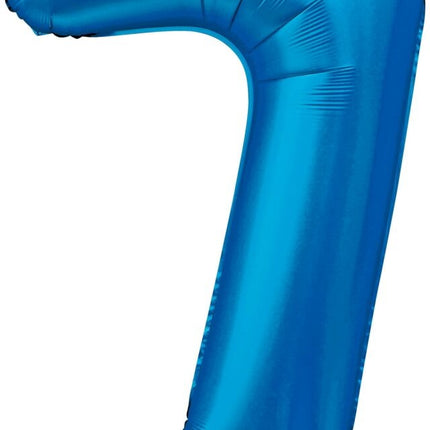 Palloncino figura blu 7 anni lucido 86 cm