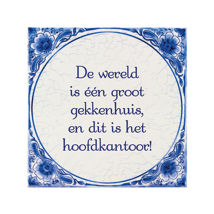 Mattonella blu Delft Madhouse 14,5 cm