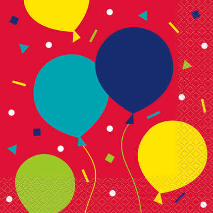 Tovaglioli per feste di compleanno con palloncini 16 pezzi