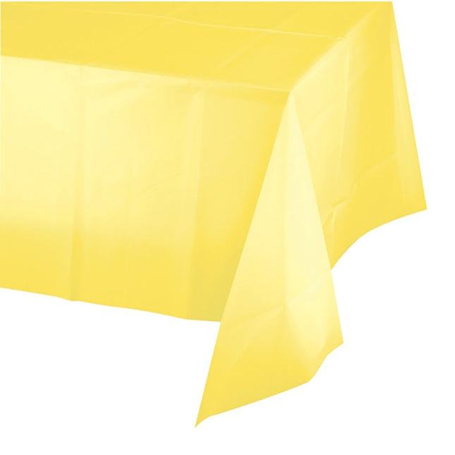 Tovaglia gialla in plastica 2,74m