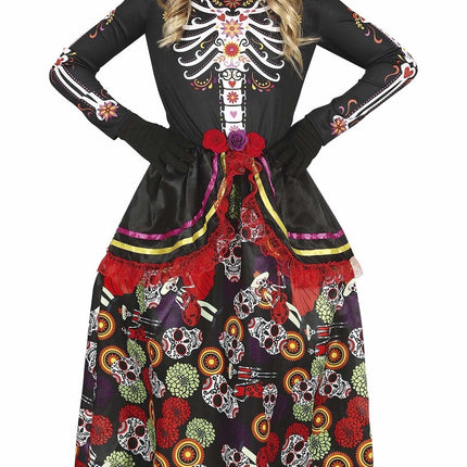 Costume Dia De Los Muertos Ragazza Fiore