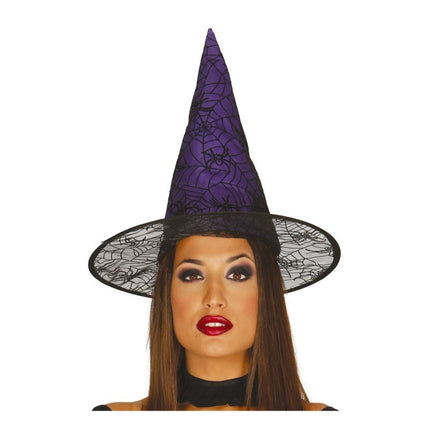 Cappello viola Strega Ragno
