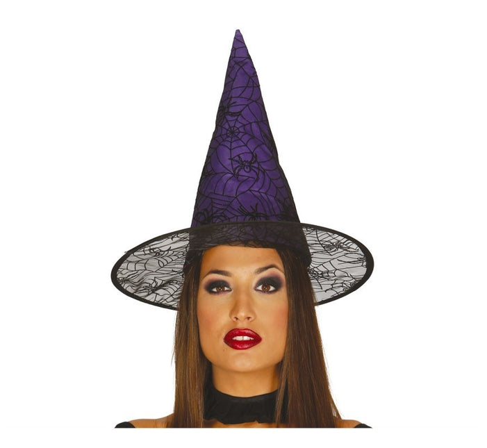 Cappello viola Strega Ragno