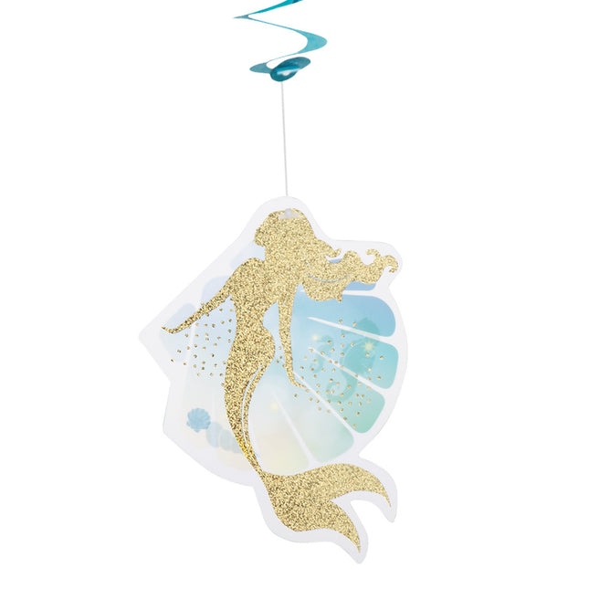 Decorazione da appendere a forma di sirena 85 cm