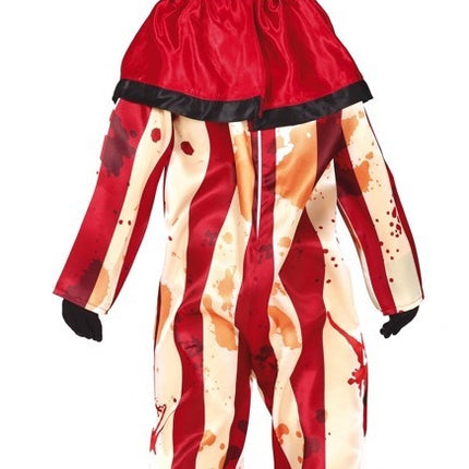 Costume di Halloween da clown per bambino a righe