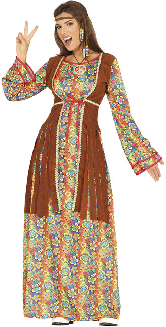 Costume floreale da donna Hippie anni '60