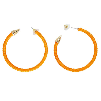 Orecchini arancione neon Anelli